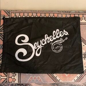 Seychelles Black and White Logo Dust Bag